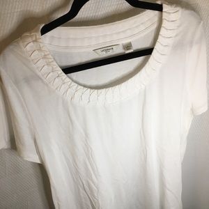 Liz Claiborne | Women’s Short sleeve White Top Shirt